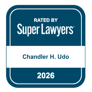 Attorney Chandler H. Udo, Super Lawyers Badge 2026