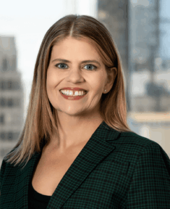 Professional headshot of Vanessa Firnhaber Oslund, Partner and Asbestos/Sexual Abuse Lawyer