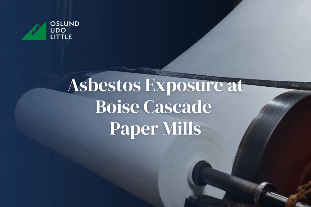 Asbestos Exposure at Boise Cascade Paper Mills with Paper Mill in background