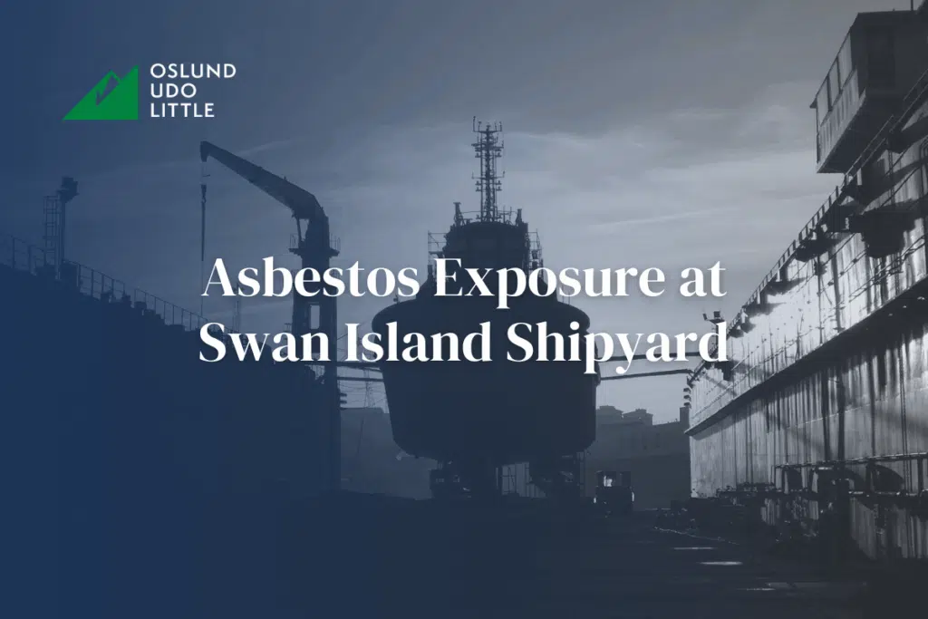 Asbestos Exposure at Swan Island Shipyard with a ship in the background