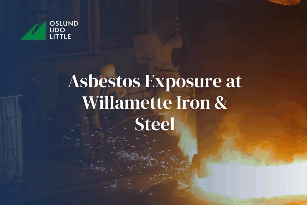 Asbestos Exposure at Willamette Iron & Steel with a worker in the background
