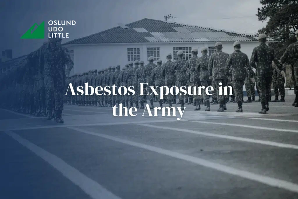 Asbestos Exposure in the Army with soldiers marching
