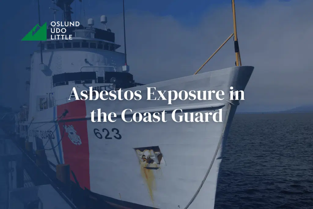 Asbestos Exposure in the Coast Guard with a ship in the background