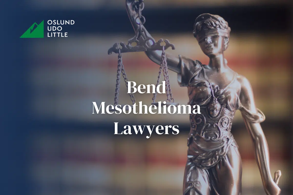 Bend Mesothelioma Lawyer image with a legal bronze statue in the background