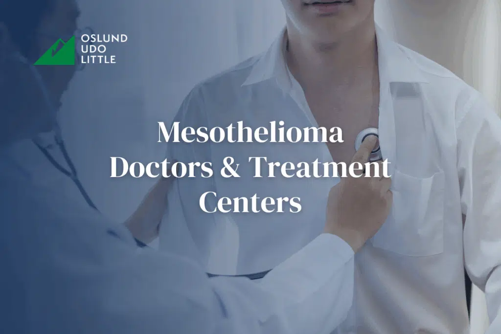 Mesothelioma Doctors & Treatment Centers a Doctor listening to a patients lungs or heartbeat