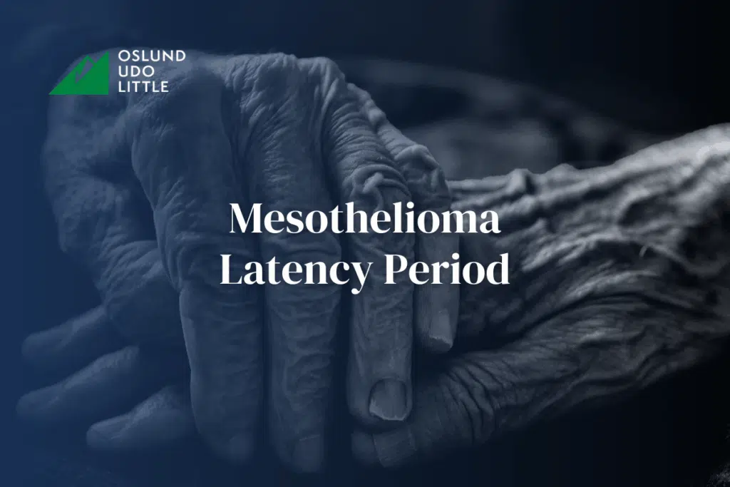 Mesothelioma Latency Period with two elderly hands touching