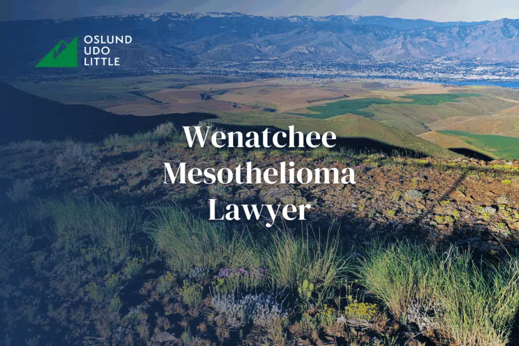 Wenatchee Mesothelioma Lawyer with Wenatchee Washington in the background