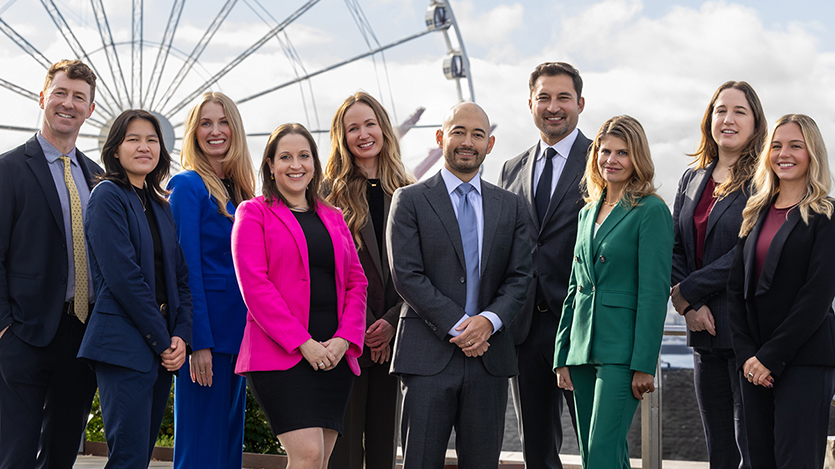 A team photo of the mesothelioma lawyers, asbestos exposure attorneys, and sex abuse lawyers at Oslund Udo Little