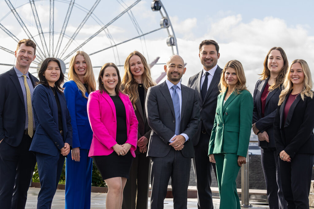 A team photo of the mesothelioma lawyers, asbestos exposure attorneys, and sex abuse lawyers at Oslund Udo Little